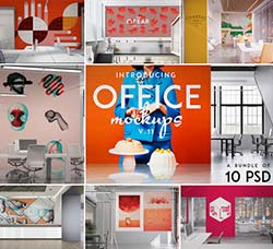 10个企业内部品牌装饰模型：Office Mock-Ups Bundle